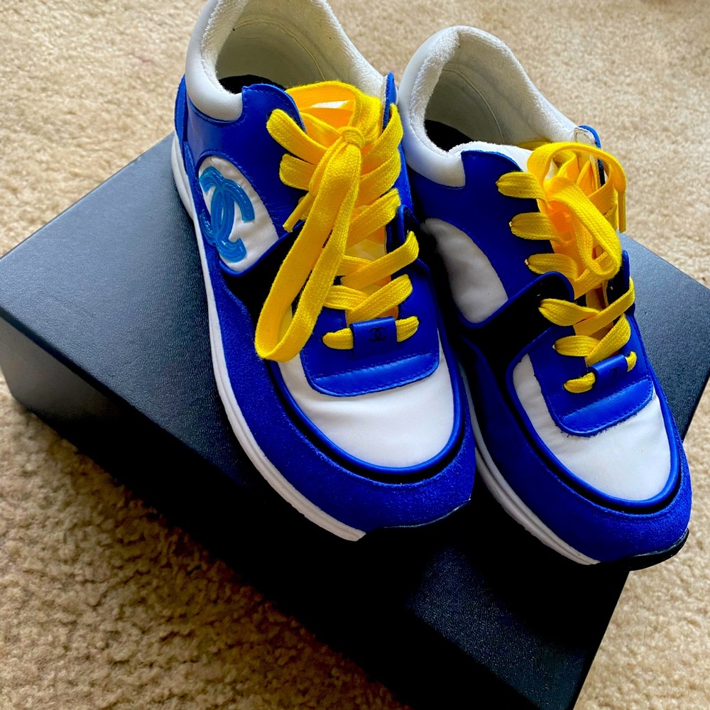 Chanel Low Top Trainer CC Blue